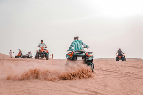 Marrakech: Agafay Desert Quad bike pool & Dinner fire show Quad Bike, Dinner with Show