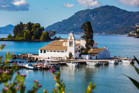 Corfu Town Walking Tour & Mouse Island Cruise with BBQ Meal Taste Corfu city and sunset cruise