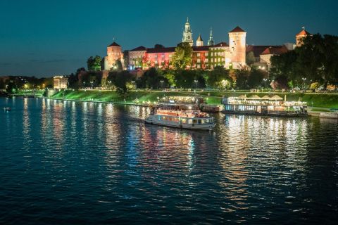 Cracovia: Crociera serale con un bicchiere di vino