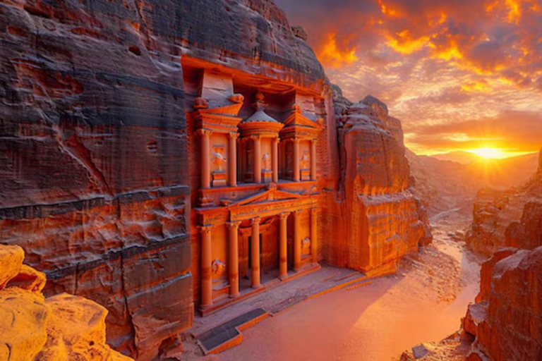 Jordan's 3 Wonders: Petra, Wadi Rum & Shobak Castle Blitz Private Tour: Transportation, 4x4 Tour & Entry tickets