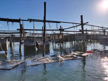 Chioggia: upptäck vattenbrukstekniker i en typisk båt