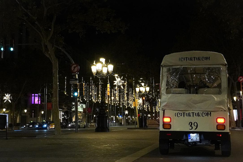 Barcelona: Private Christmas Lights Tour by Eco Tuk Tuk Barcelona: Christmas Lights Tour by Private Eco Tuk Tuk