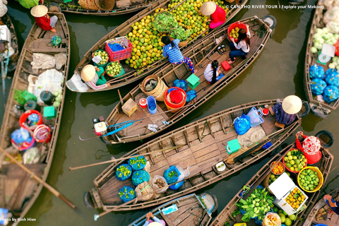 Vanuit Saigon: Mekong Delta 2-daagse tour met drijvende markt