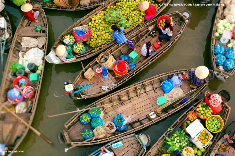 Vanuit Saigon: Mekong Delta 2-daagse tour met drijvende markt