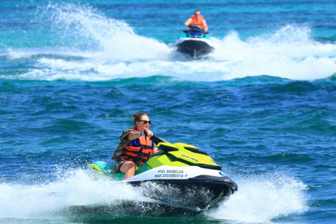 From Cancún: Maroma Beach Snorkel and Waverunner Tour