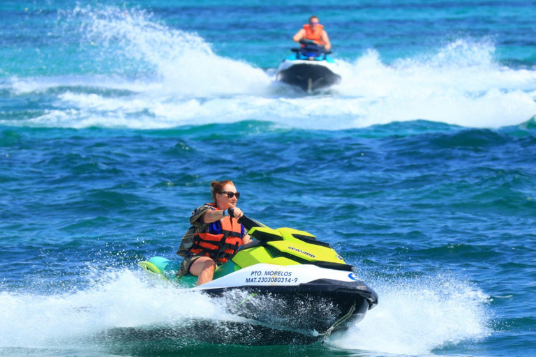 From Cancún: Maroma Beach Snorkel and Waverunner Tour