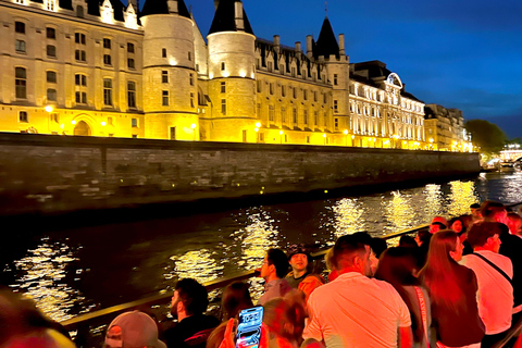 Paris: Illuminated Seine Night Cruise from the Eiffel Tower Paris: Illuminated Seine River Night Cruise & Free Postcard