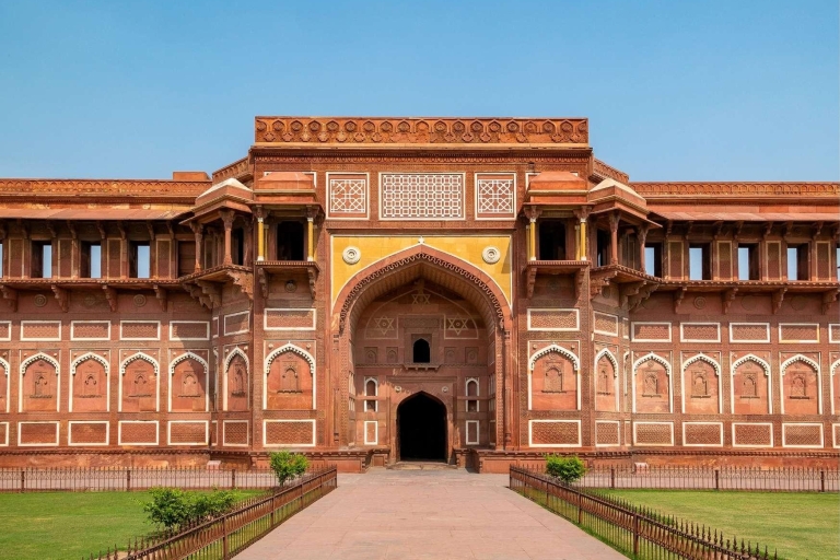 Agra: Agra Fort Ticket de entrada sin colas con visita guiada completaFrancés: Tour guiado del Fuerte de Agra con ticket de entrada