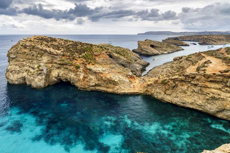 Från St Julian&#039;s: Comino och Blå lagunen med motorbåtAvgång kl. 18:30