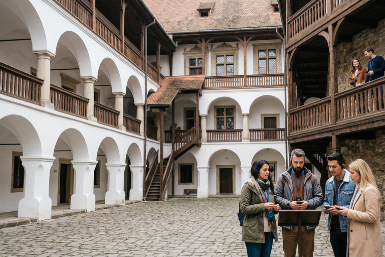 Bucharest : Tour Transylvania-Bran Castle, Peles & Wednesday Audio guide in 24 languages