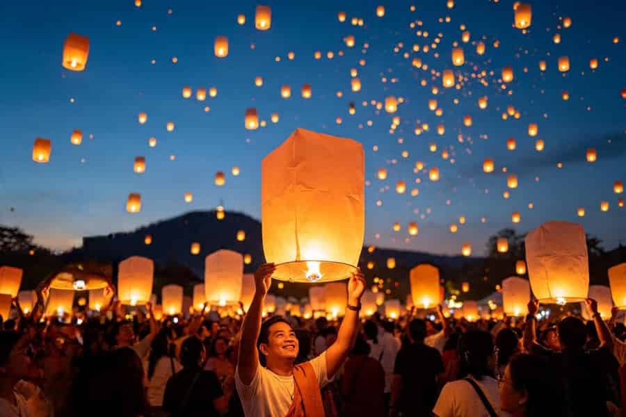 Ticket für das Yi Peng Himmelslaternen-Festival in Chiang Mai. Foto: GetYourGuide Ticket für das Yi Peng Himmelslaternen-Festival in Chiang Mai. Foto: GetYourGuide