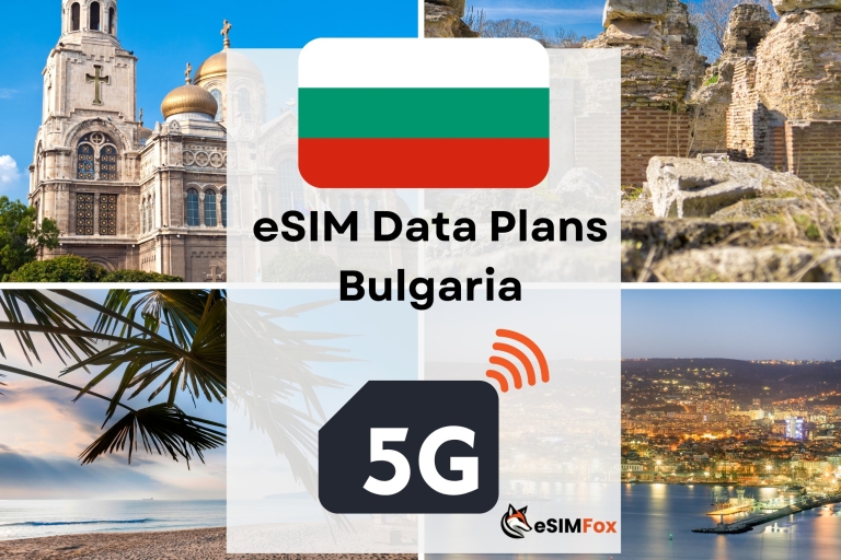 Warna: Plan taryfowy eSIM Bułgaria na transmisję danych w szybkiej sieci 4G/5GVarna 5GB 15Days