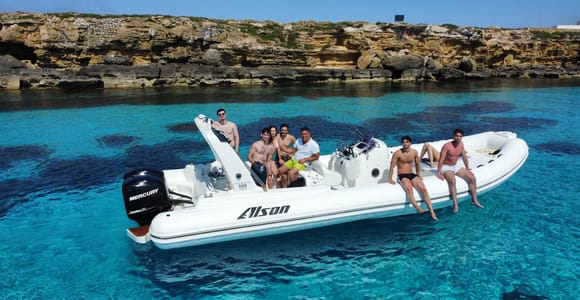 From Marsala: Egadi Islands Boat Tour with Swimming Stops
