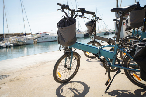 Da Barcellona: Tour delle cantine in barca a vela e in e-bike con degustazioneDa un&#039;auto a un&#039;azienda vinicola con navigazione a Barcellona