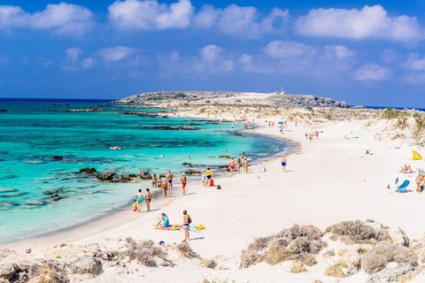 Chania: Viagem de 1 dia pela praia de Elafonisi com parada na vila de Elos