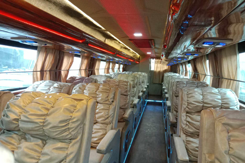 From Kathmandu to Pokhara Jagadamba VIP Sofa Bus.