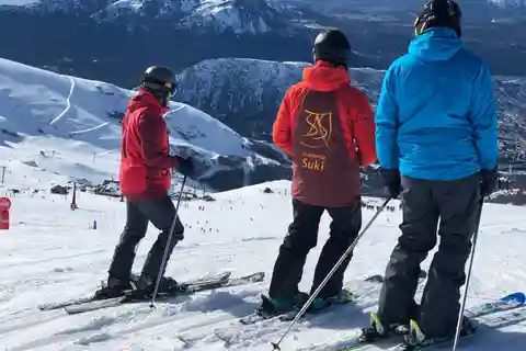 Aulas de esqui no Cerro Catedral, Patagónia Argentina (turno da tarde)