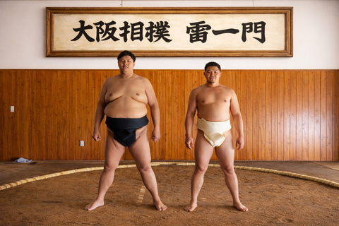 Osaka Authentic Sumo Experience & Challenge on Sacred Ring