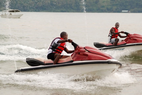 From Kigali: Lake Kivu Jet skiing, Boat Ride & Hot springs