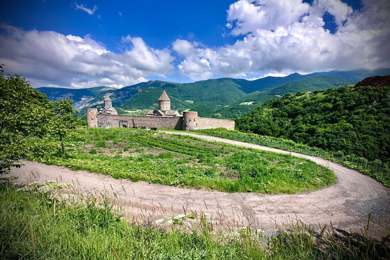 From Yerevan: Tatev, Noravank & Shaki Waterfall Day Trip Group Tour in English Speaking Guide