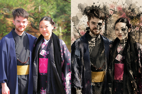 Kyoto: Gion Photo Tour with Anime & Skeleton Art Edits