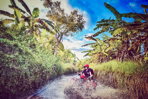 Ubud: excursão guiada de aventura em quadriciclo ATVBicicleta tandem com ponto de encontro