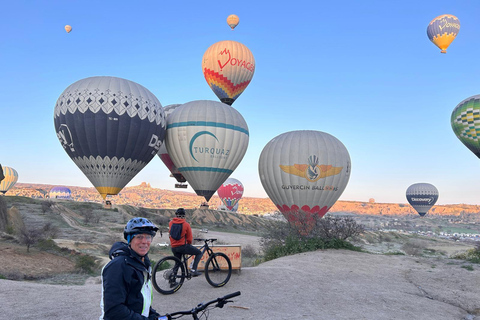 Cappadocia: Sunrise Mountain Bike Ride & Balloon Views