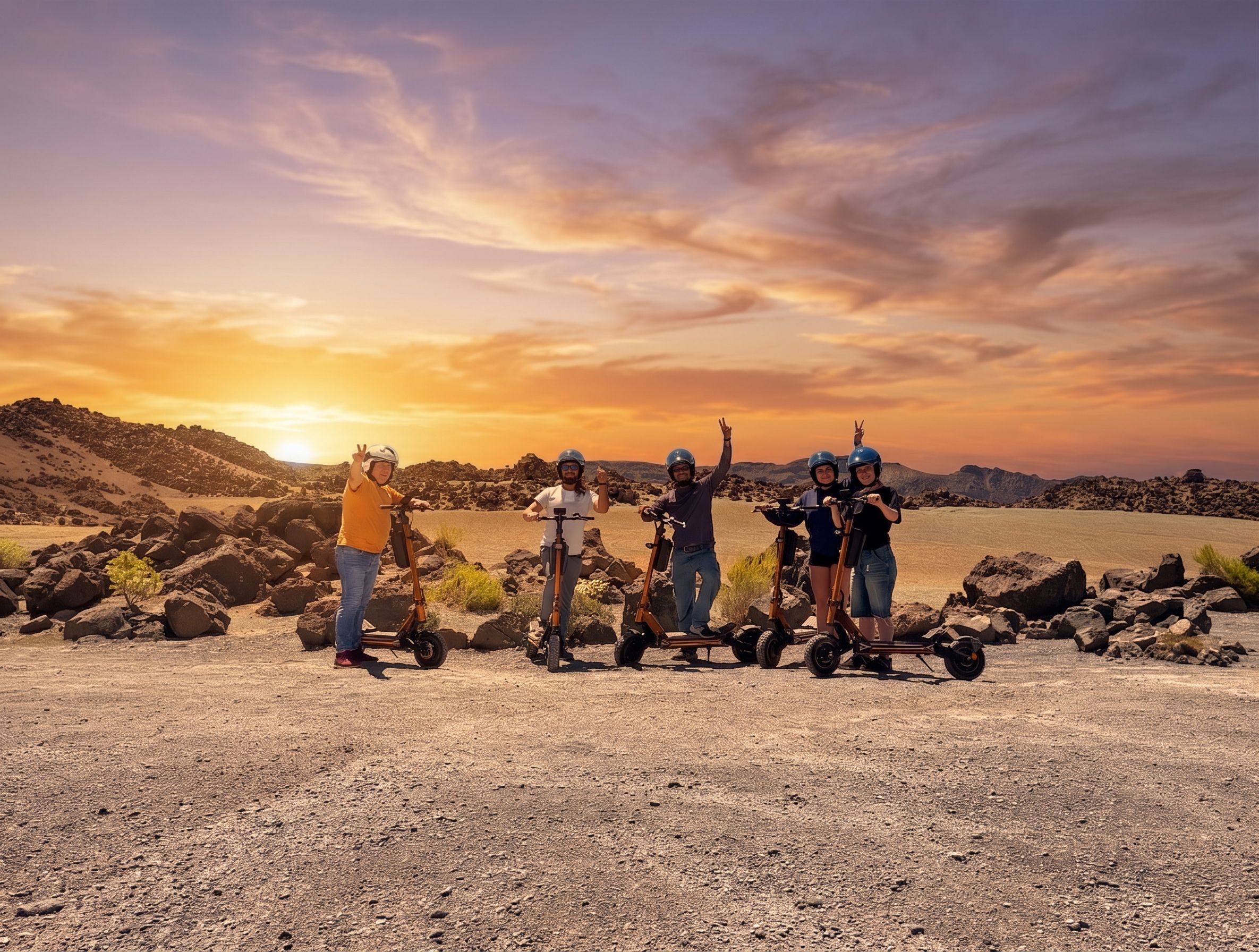 Puerto Cruz: 3-stündige Offroad-Tour per E-Scooter bei Sonnenuntergang