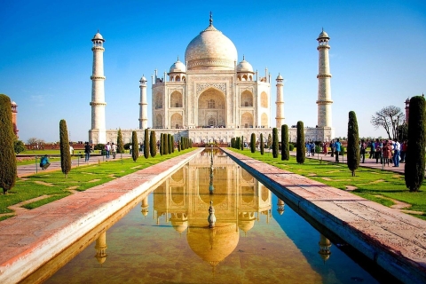 Visite guidée du Tajmahal et du Fort d'Agra sans file d'attenteVisite avec droits d'entrée au Taj Mahal et au Fort d'Agra