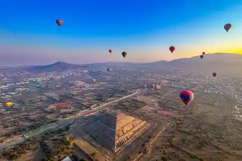 Mexico : Vol en montgolfière, Teotihuacan et le sanctuaire de Guadalupe