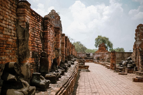 Desde Bangkok: Excursión vespertina por la Serenidad de Ayutthaya y paseo en barco2 Días 1 Noche