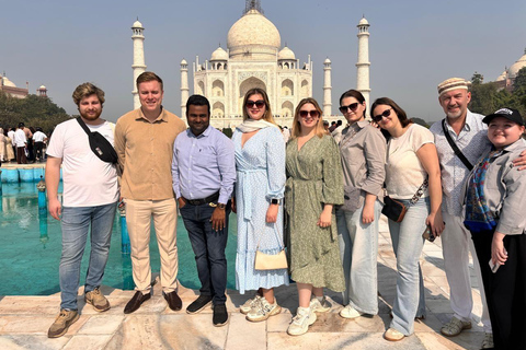 From Delhi: Taj Mahal & Agra Private Day Trip Skip-the-Line Tour with Local Expert Tour Guide Only