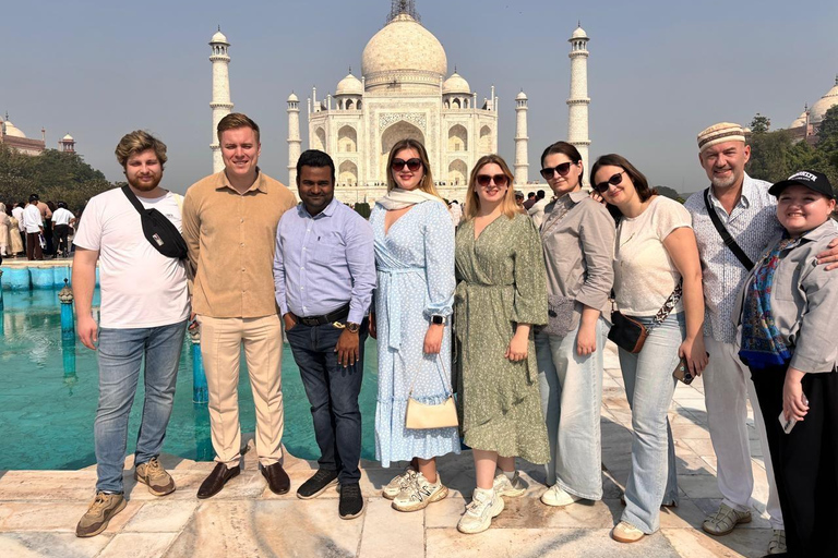 From Delhi: Taj Mahal & Agra Private Day Trip Skip-the-Line Tour with Local Expert Tour Guide Only
