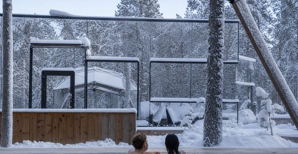 Invisible Arctic Forest Spa: panorama sauna, hot lagoon pool