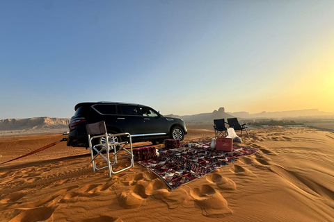 Riyad : Tour du bord du monde et de la grotte d&#039;Ibn Rashed au coucher du soleil