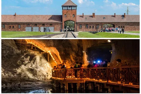 Depuis Cracovie : Excursion d'une journée à Auschwitz et à la mine de sel de Wieliczka