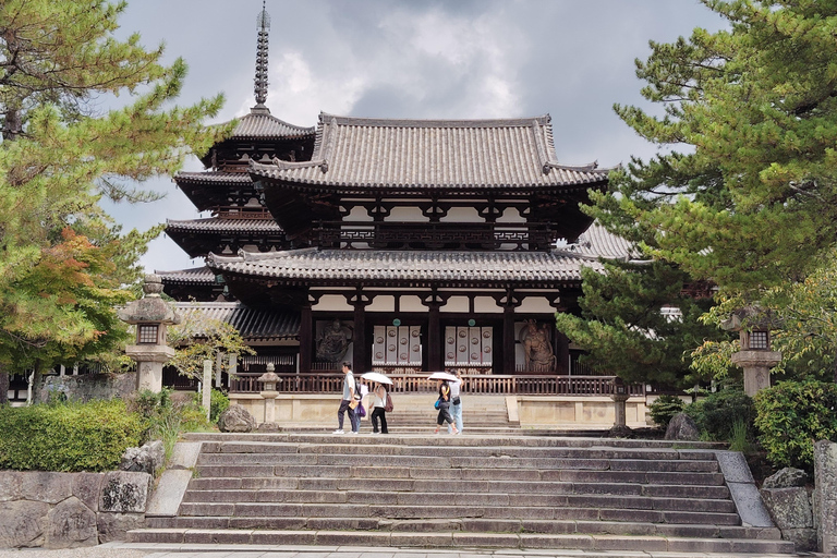 Nara: Hōryū-ji 2 uur bij het oudste houten gebouw ter wereld