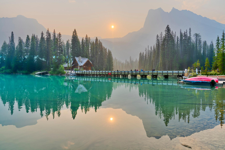 路易斯湖、翡翠湖、大理石峡谷、班夫镇班夫：路易斯湖、翡翠湖与约翰斯顿峡谷一日游