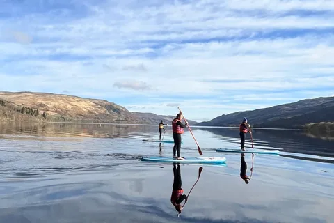 Scotland: Loch Earn Paddleboarding with Castle Views