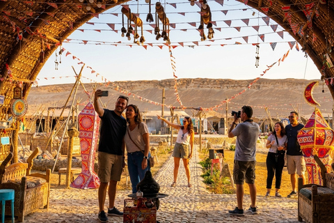 From Cairo: Desert night, Bedouin dinner, coffee & show