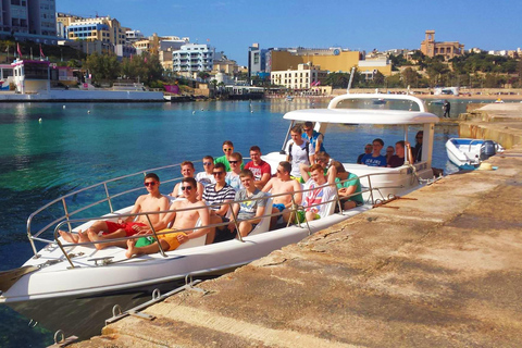 Da St. Julian&#039;s: Viaggio a Comino e alla Laguna Blu in motoscafoPartenza alle 18:30