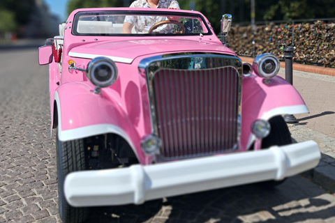 Gdańsk: Stylish Pink Retro Party Ride with Music & Photos