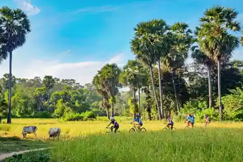 Siem Reap: Visita guiada ao campo em bicicleta e E-Bike