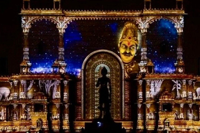 Nuova Delhi: tour serale privato del tempio di Akshardham con spettacolo di luciTour di Nuova Delhi con spettacolo di luci ad Akshardham
