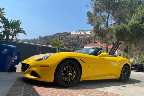 Hollywood: Hollywood Sign Ferrari Tour with Option to Drive Be driven 30min Ferrari (1 guest)