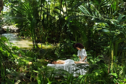 SPA-dag in de natuur, welzijnsrituelen