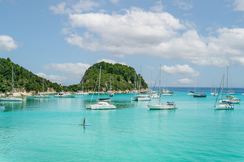 From Corfu Island: Antipaxos & Paxos Blue Caves Boat Cruise Pick-up from Corfu Island to Corfu Port