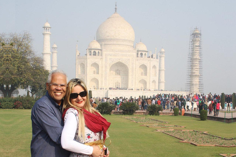 De Jaipur: visite privée du même jour au Taj MahalTour avec voiture et chauffeur