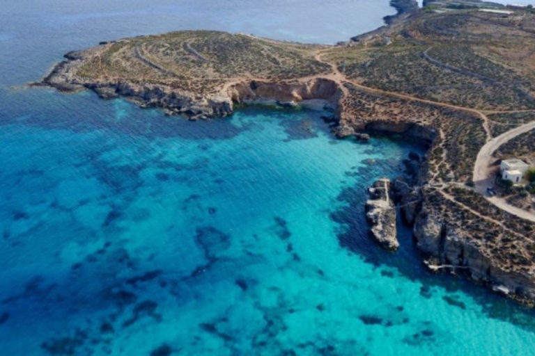 Van Gozo: rond Comino, Blue Lagoon, Crystal Lagoon en grottenRond Comino, Blue Lagoon, Crystal Lagoon en grotten