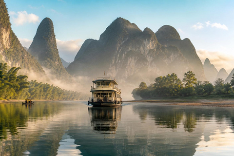 Guilin: Li River Cruise to Yangshuo with Optional Cave Tour 4-Star Cruise Ticket + Lunch + Pickup
